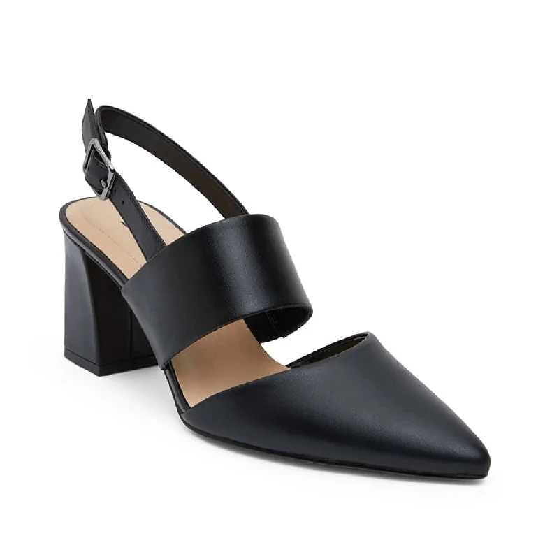 Kitson Heel in Black Leather