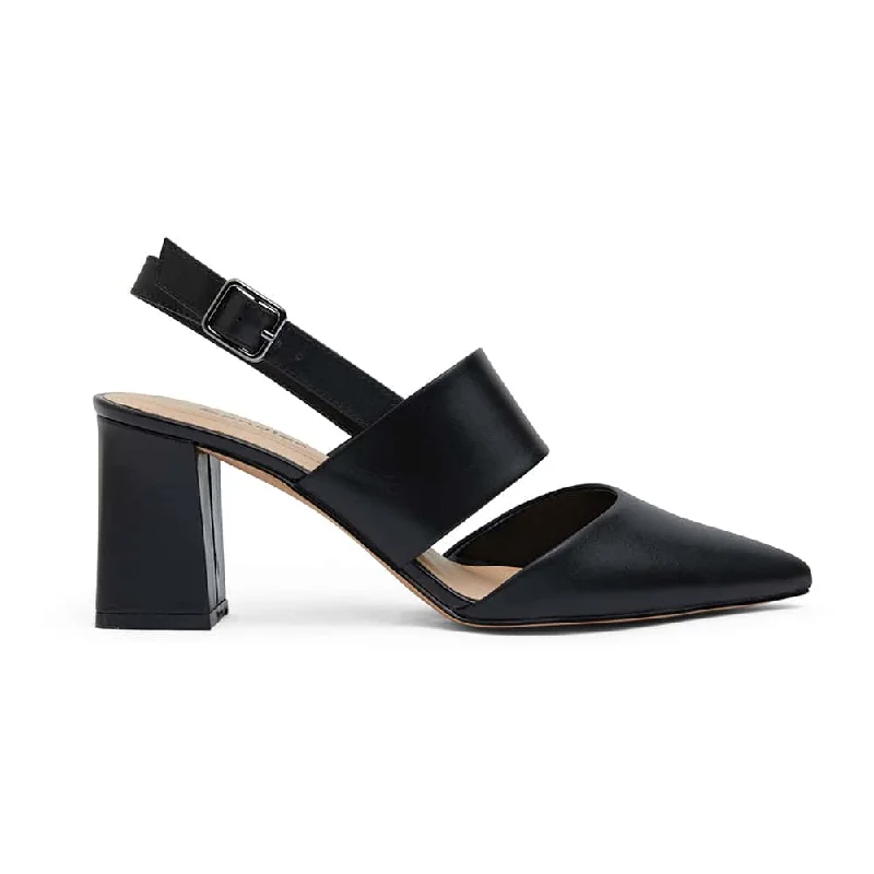 Kitson Heel in Black Leather