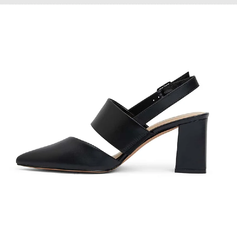 Kitson Heel in Black Leather