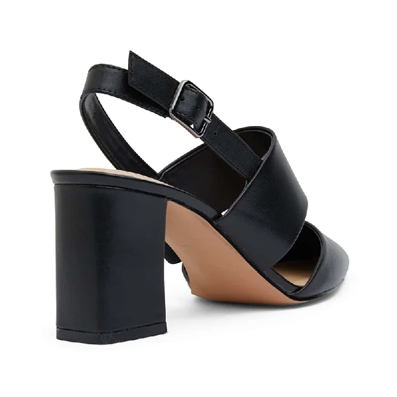 Kitson Heel in Black Leather