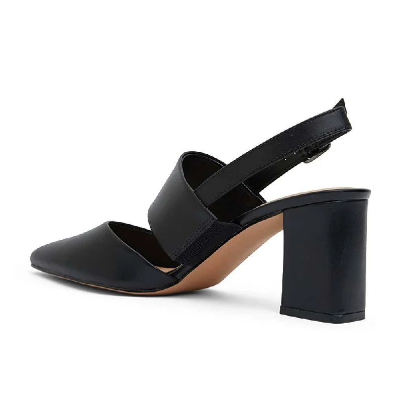 Kitson Heel in Black Leather