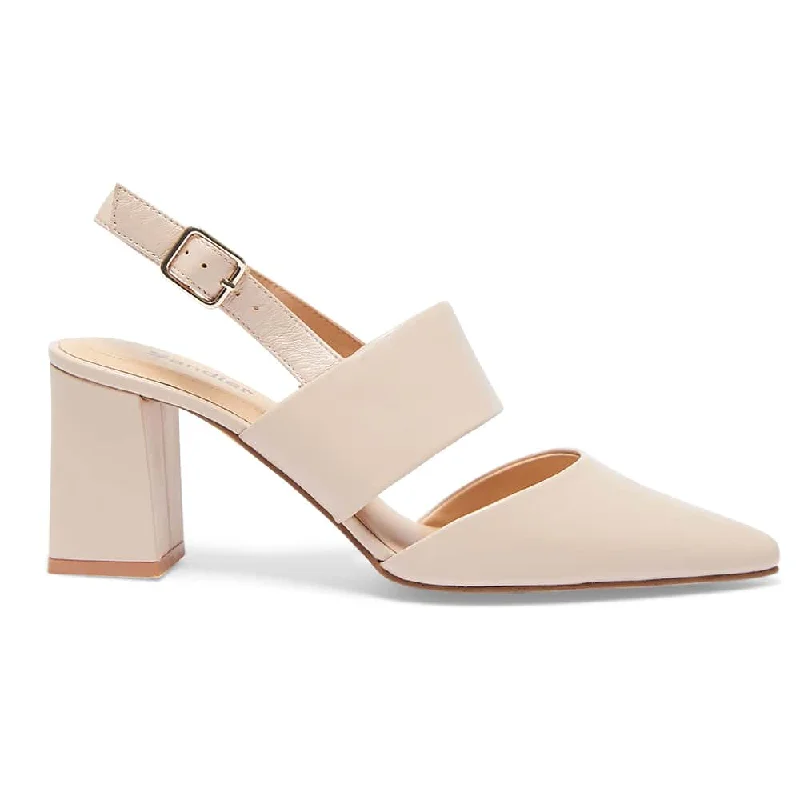 Kitson Heel in Blush Leather