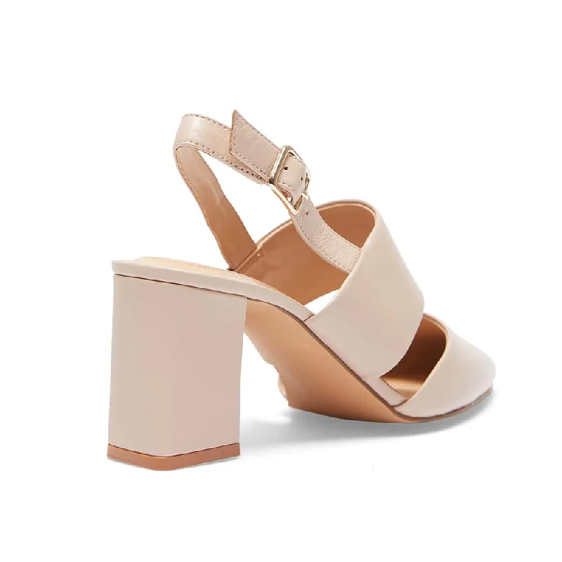 Kitson Heel in Blush Leather