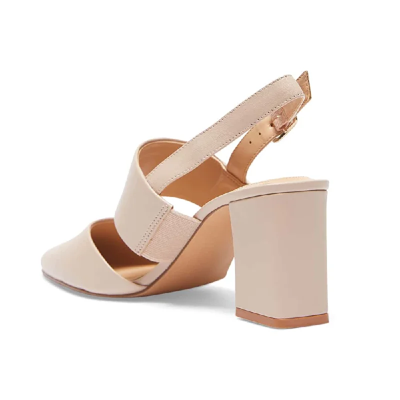 Kitson Heel in Blush Leather