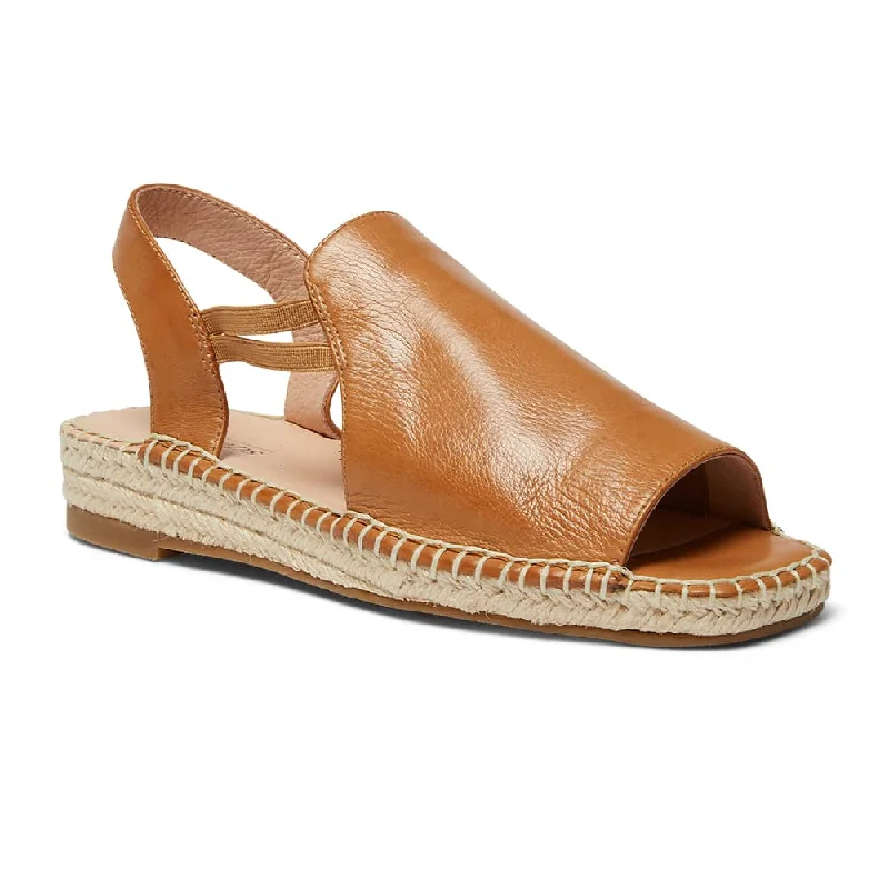 Koko Espadrille in Tan Leather