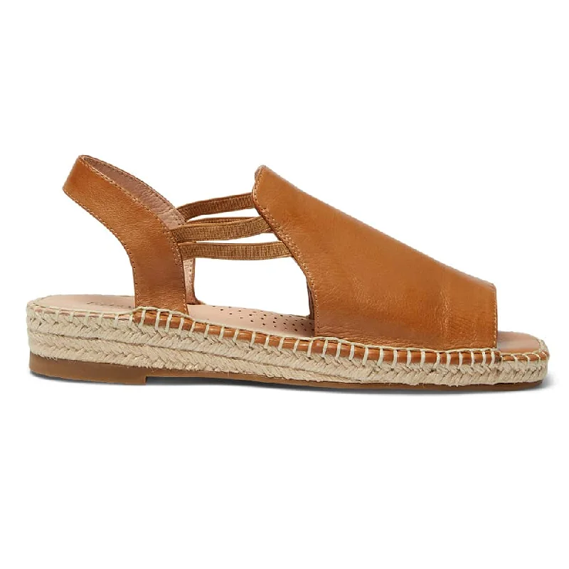 Koko Espadrille in Tan Leather