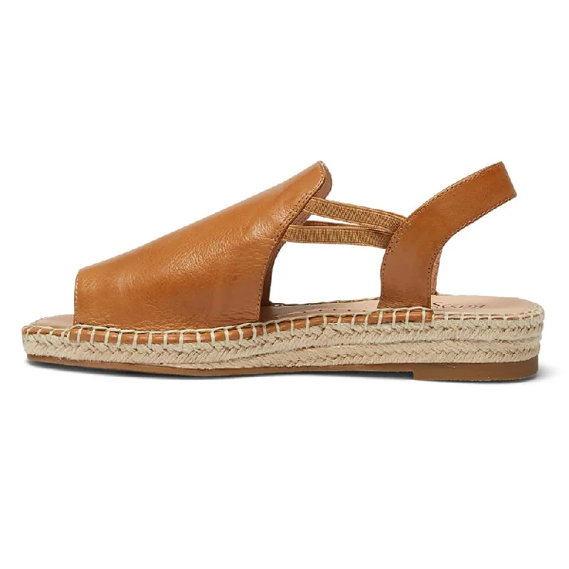 Koko Espadrille in Tan Leather