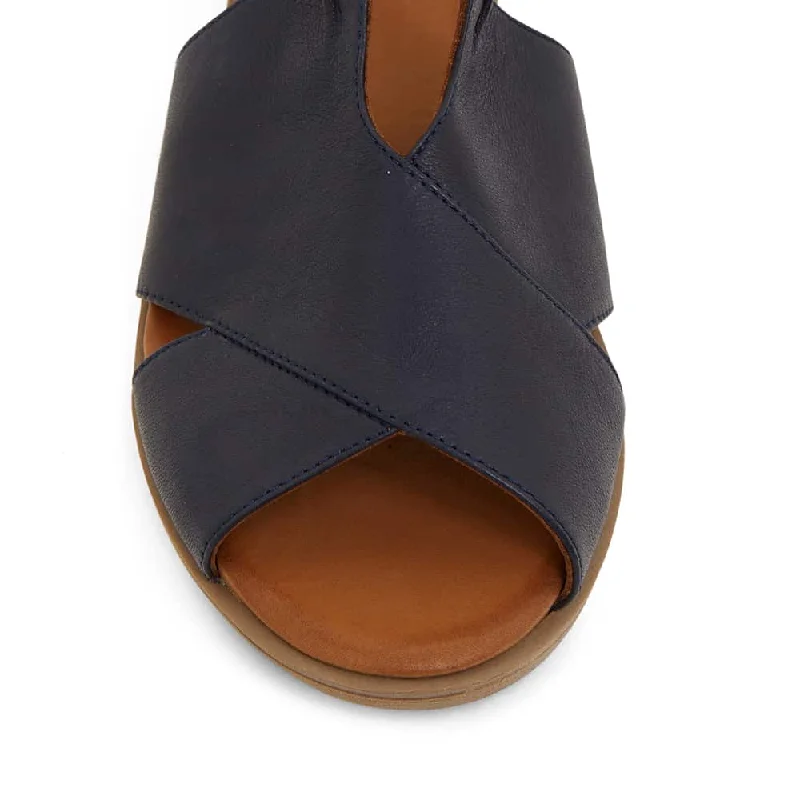 Laguna Sandal in Navy And Cognac Leather