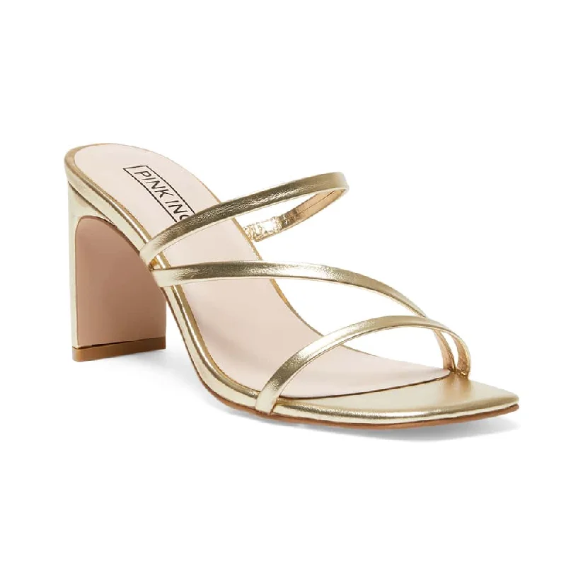 Latin Heel in Soft Gold