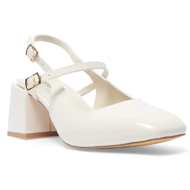 Lenora Heel in Bone Patent