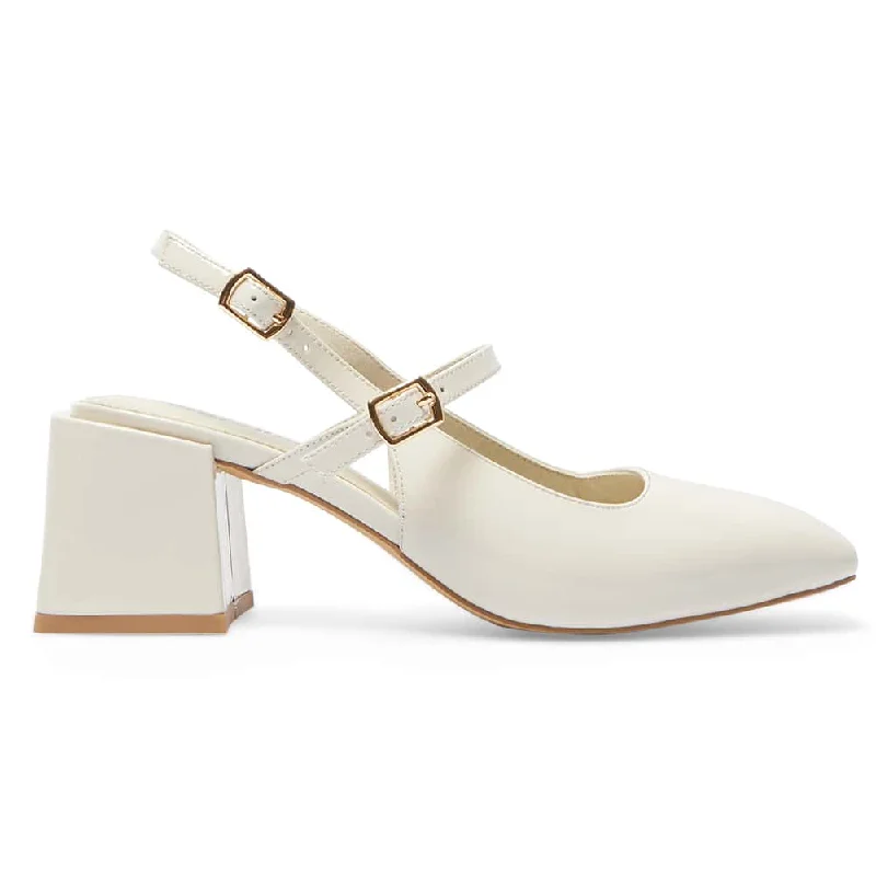 Lenora Heel in Bone Patent