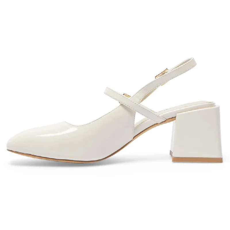 Lenora Heel in Bone Patent