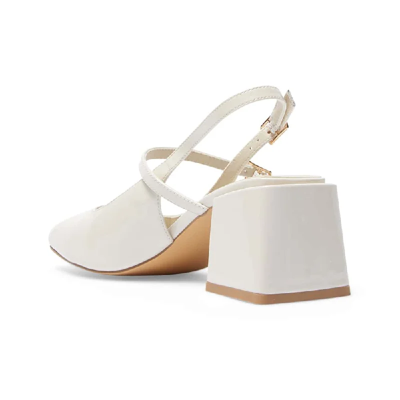 Lenora Heel in Bone Patent