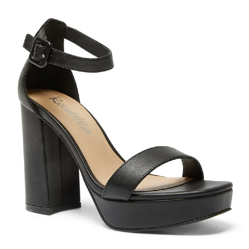 Lexi Heel in Black Smooth