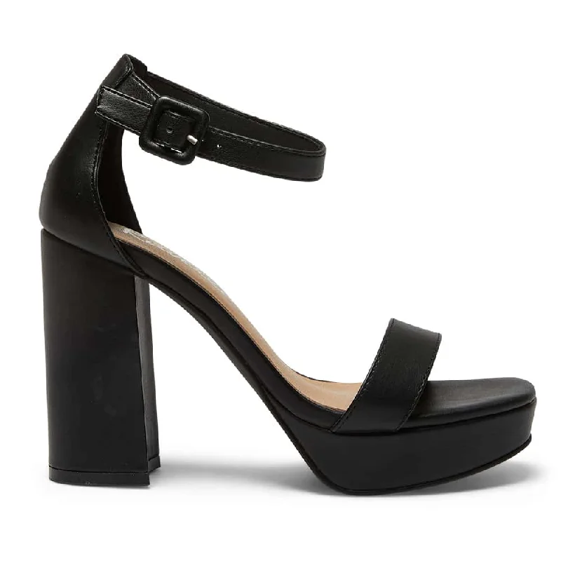 Lexi Heel in Black Smooth