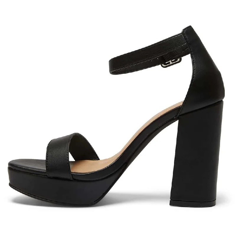 Lexi Heel in Black Smooth