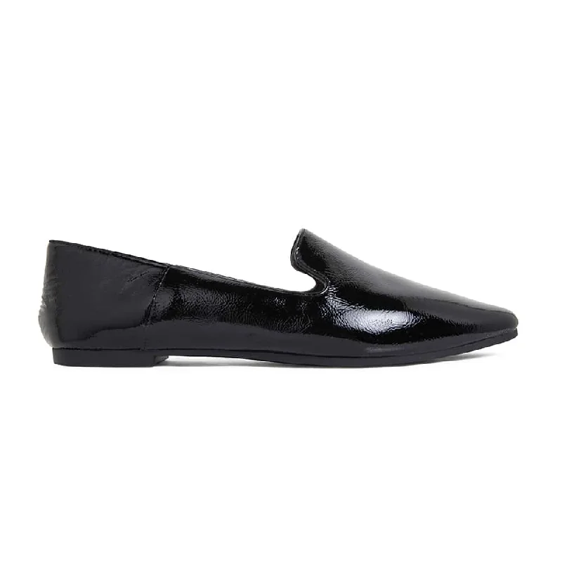 Liana Flat in Black Patent