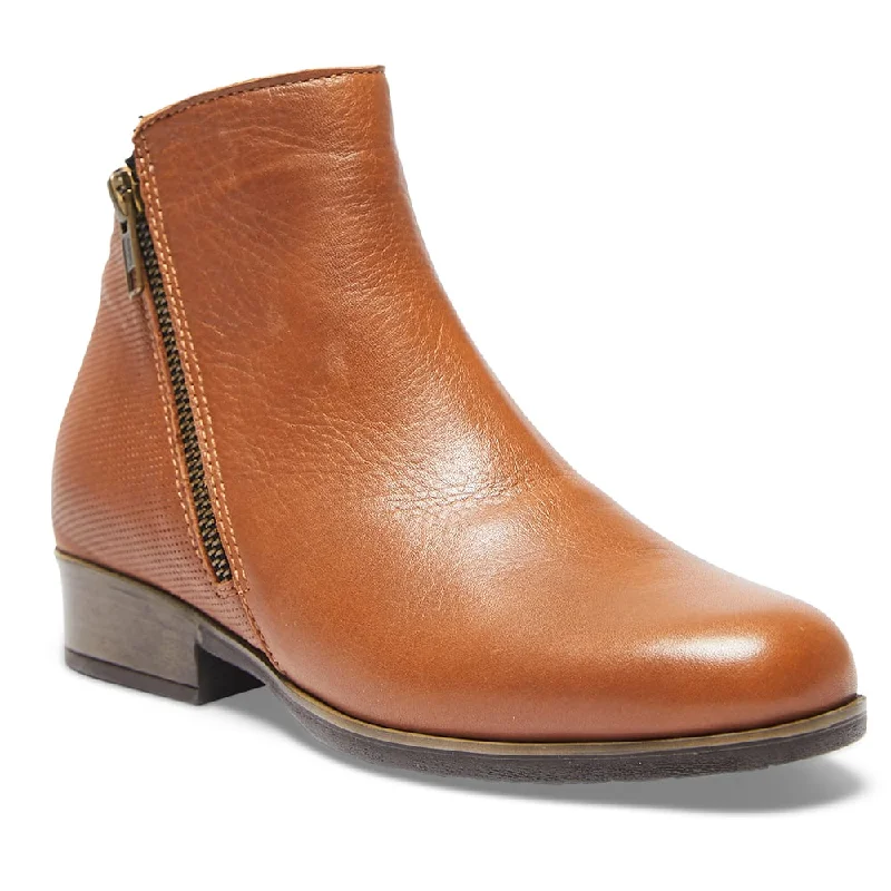 Lido Boot in Mid Brown Leather