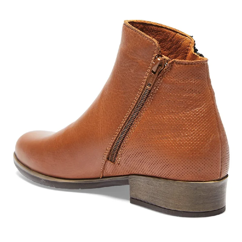 Lido Boot in Mid Brown Leather