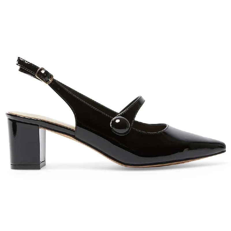 Lillian Heel in Black Patent