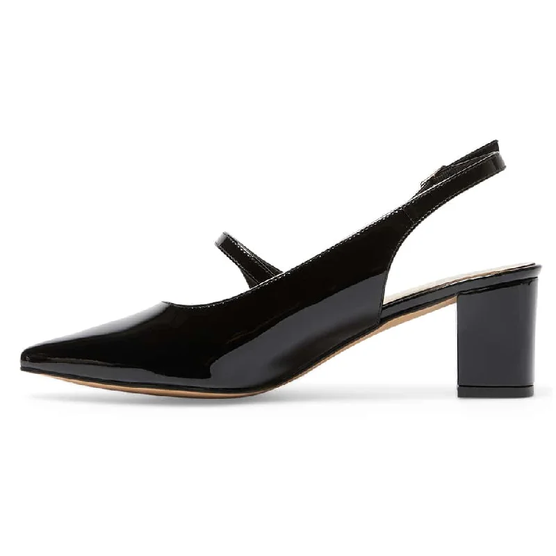 Lillian Heel in Black Patent