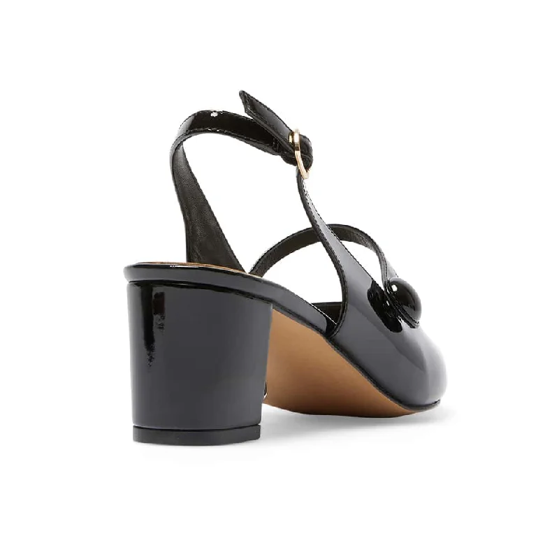 Lillian Heel in Black Patent