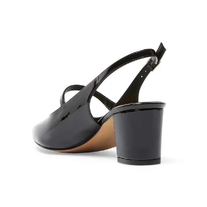 Lillian Heel in Black Patent