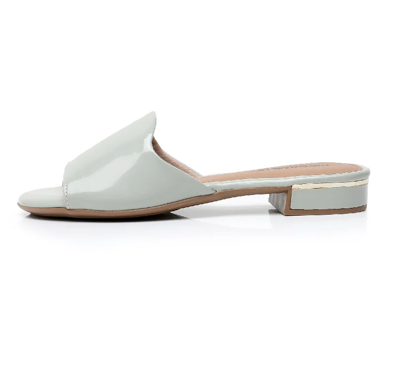 Fashion Forward Deco Slides - Lime Patent (558.011)