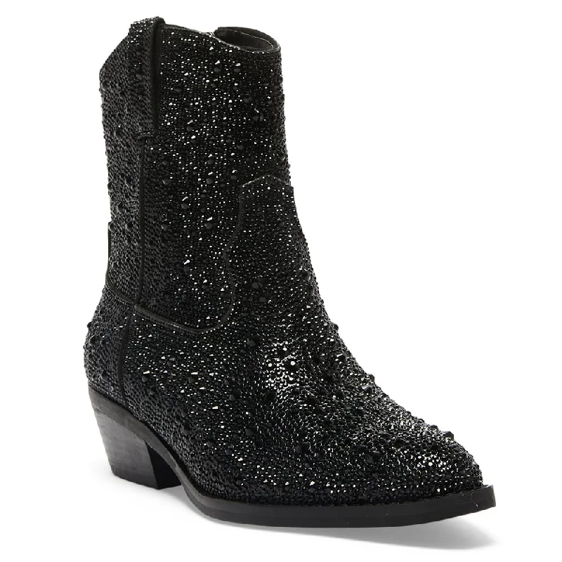 Lonestar Boot in Black Rhinestone