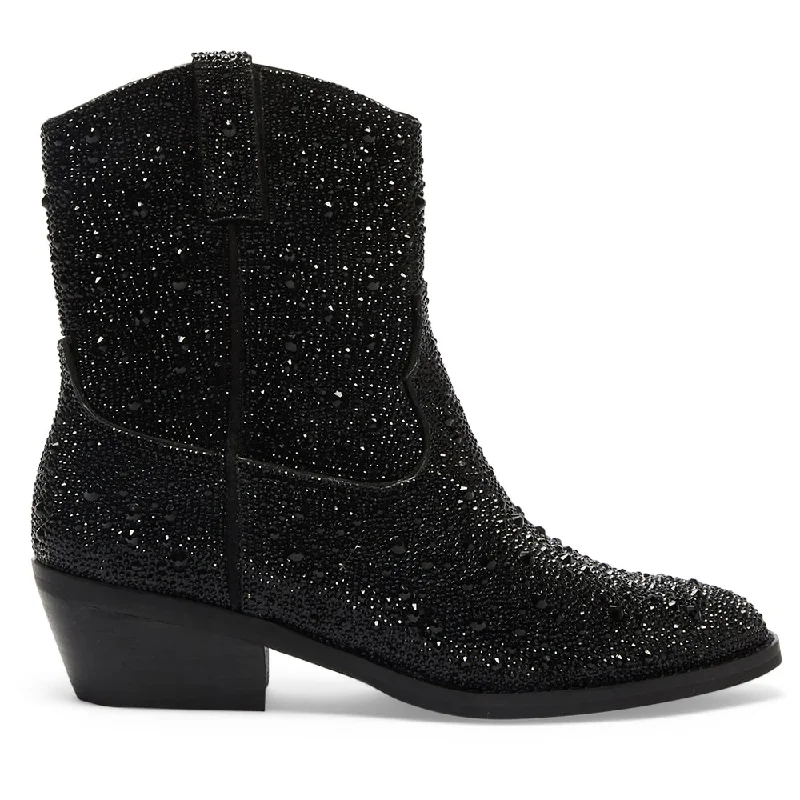 Lonestar Boot in Black Rhinestone