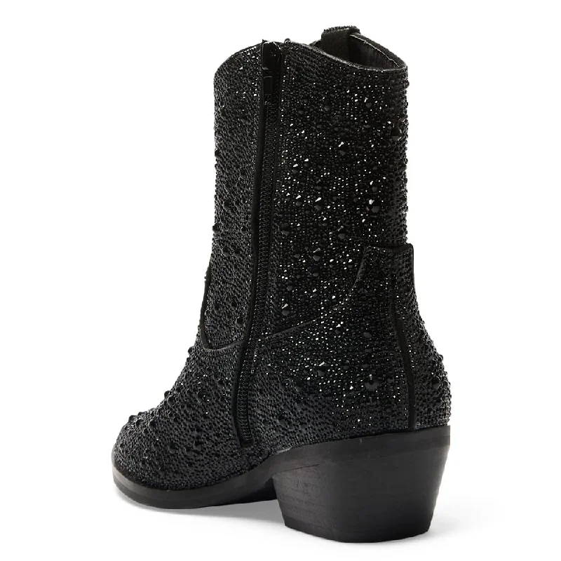 Lonestar Boot in Black Rhinestone