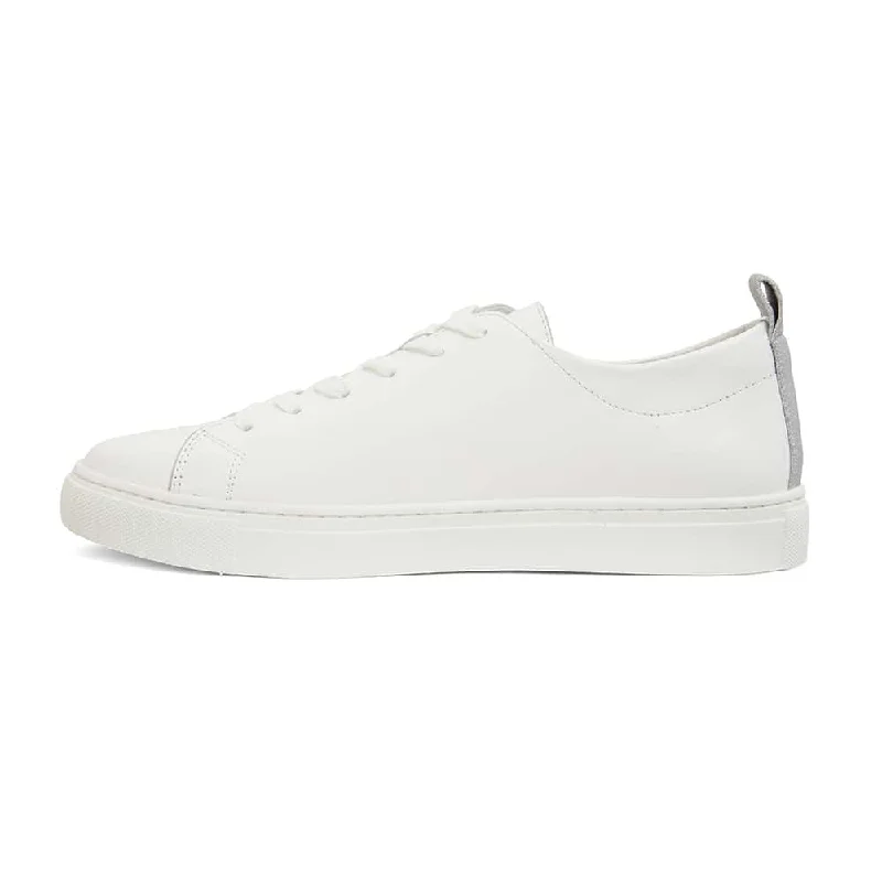 Love Sneaker in White And Silver Glitter Leather