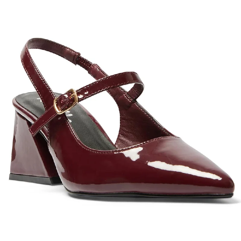 Loyal Heel in Cherry Patent