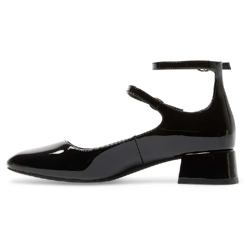 Lydia Heel in Black Patent