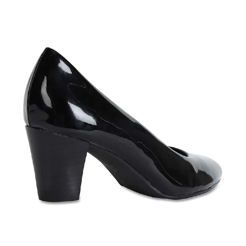 Marley Heel in Black Patent