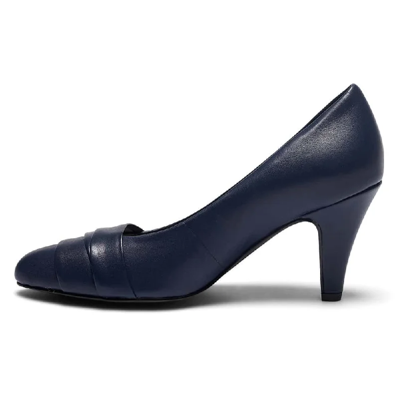 Matilda Heel in Navy Leather