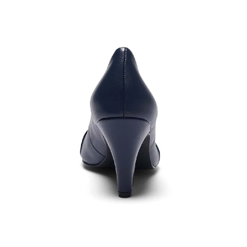 Matilda Heel in Navy Leather