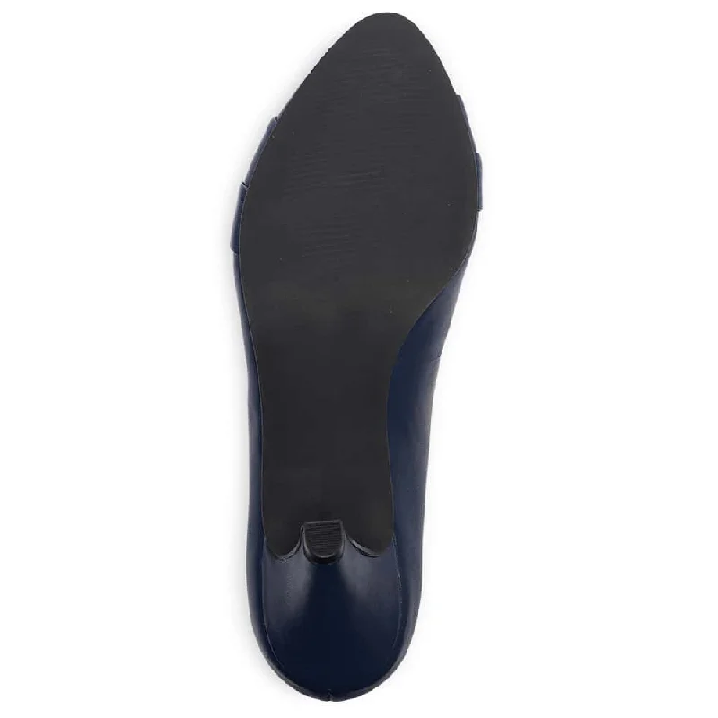 Matilda Heel in Navy Leather