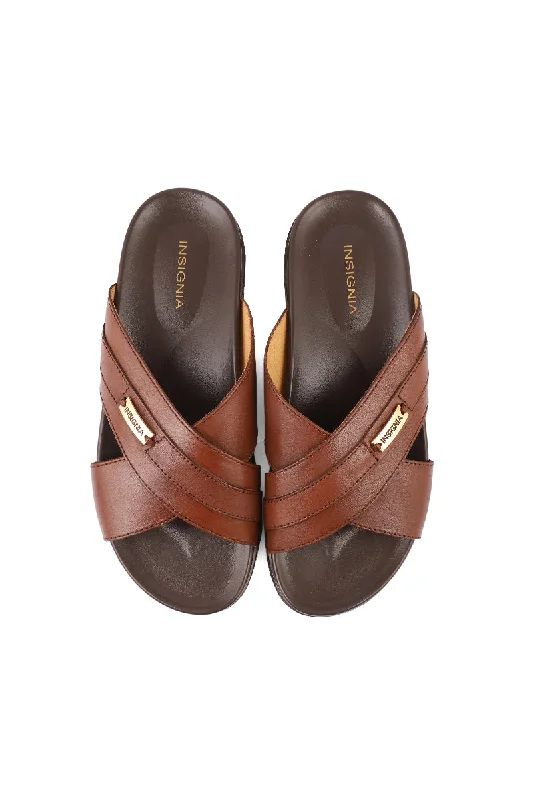 Men Casual Slipper M18044-Brown