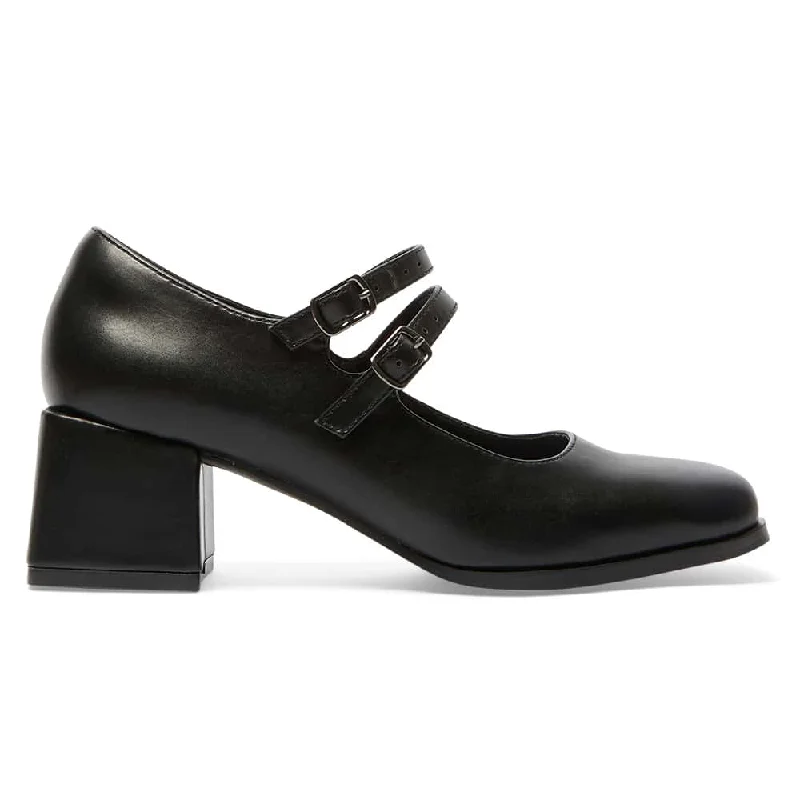 Metro Heel in Black Smooth