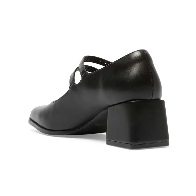 Metro Heel in Black Smooth