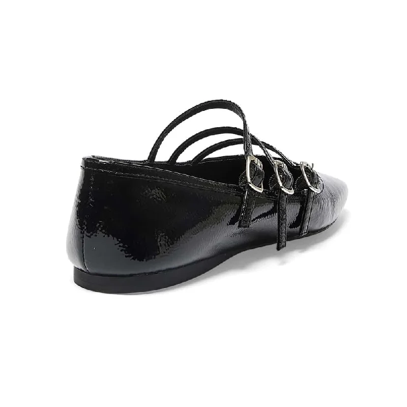 Millie Flat in Black Patent