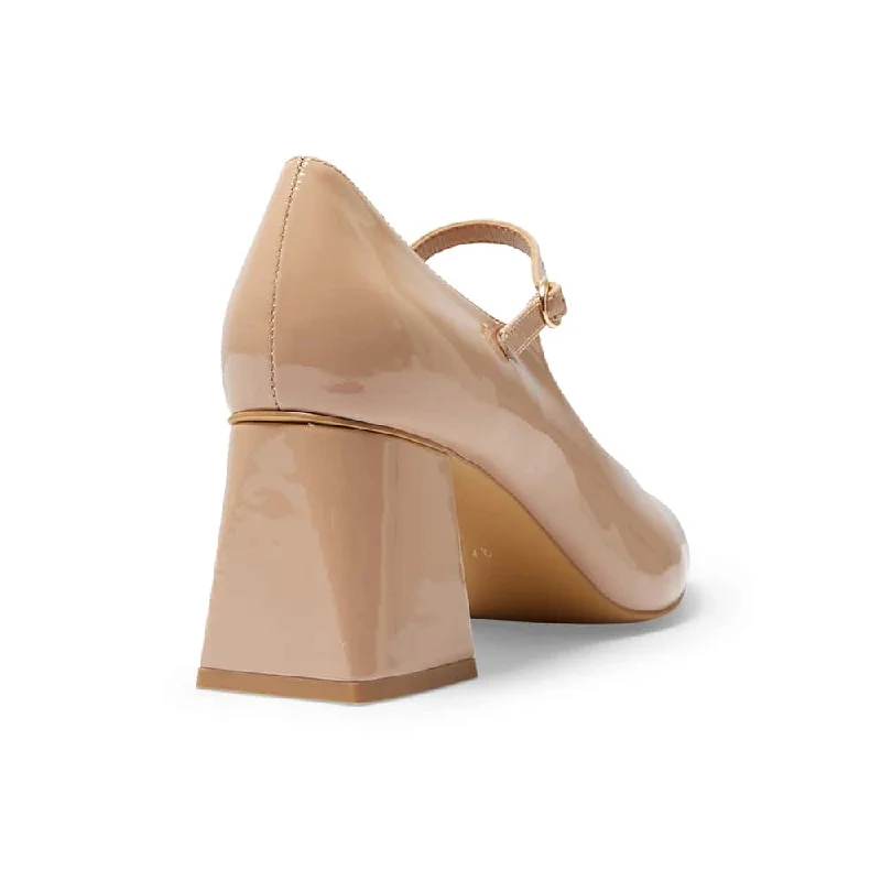 Nancy Heel in Nude Patent