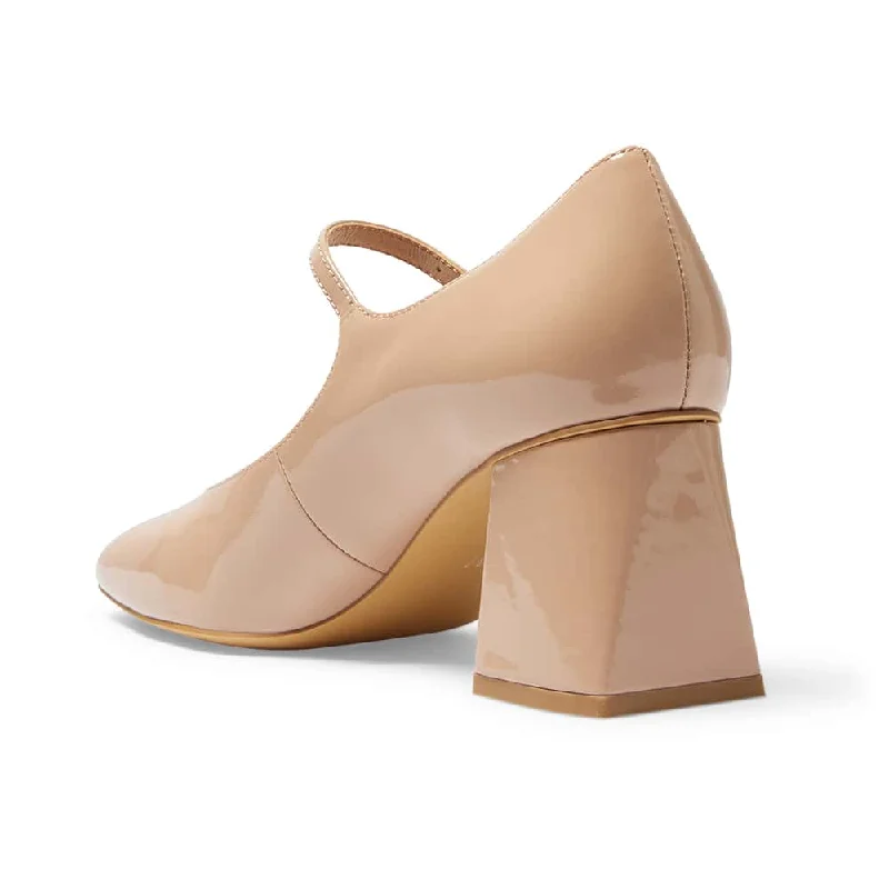 Nancy Heel in Nude Patent