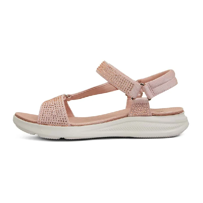 Naples Sandal in Blush Diamante