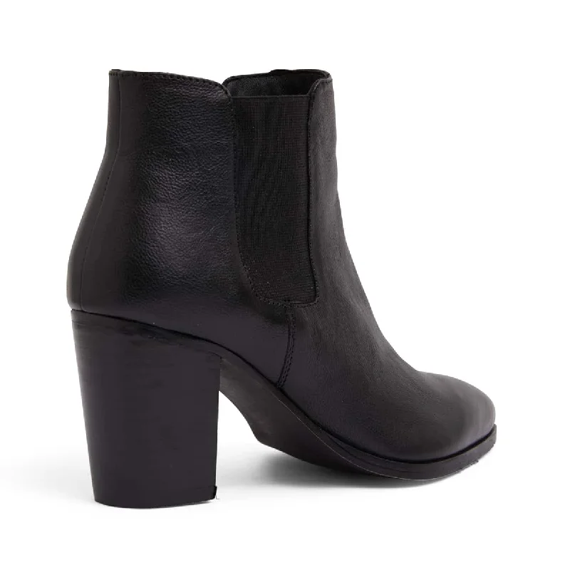 Neddy Boot in Black Leather