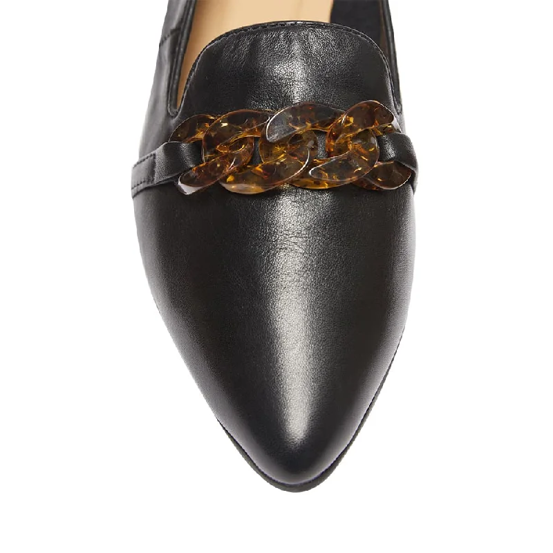 Nelly Loafer in Black Leather