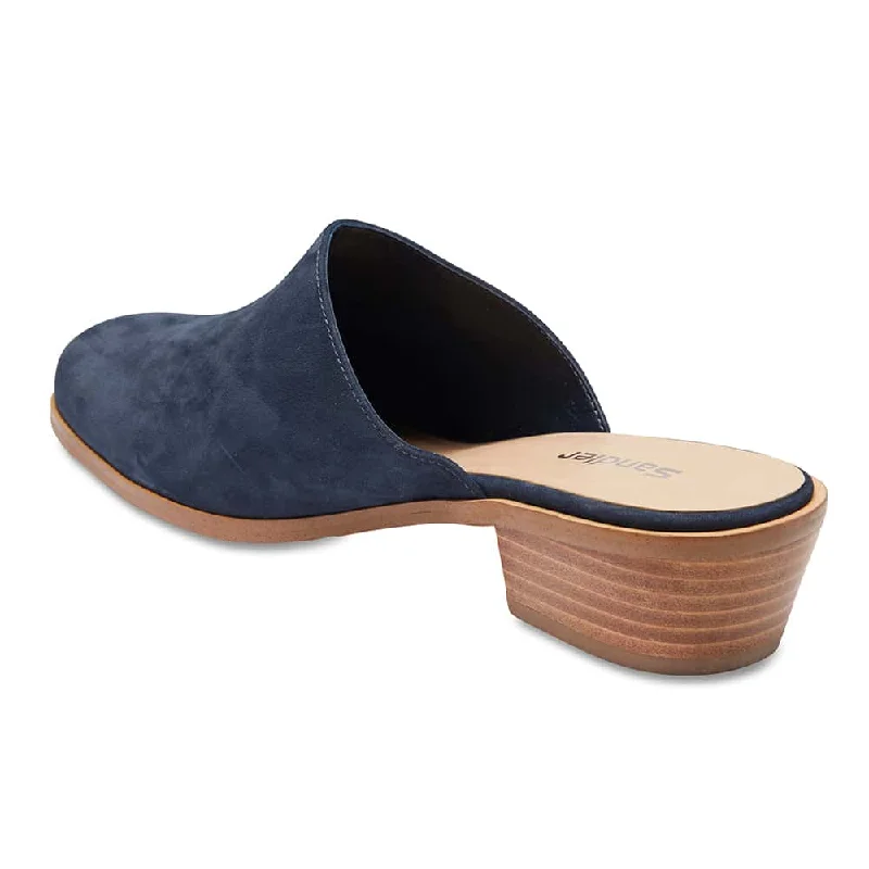 Nevada Heel in Navy Nubuck