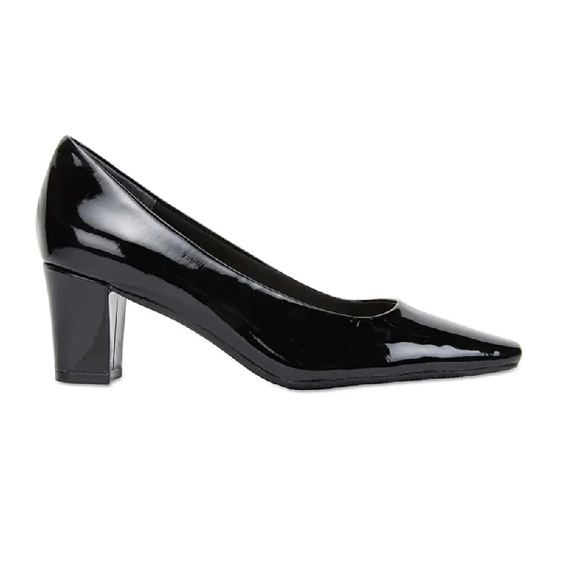 Nicole Heel in Black Patent