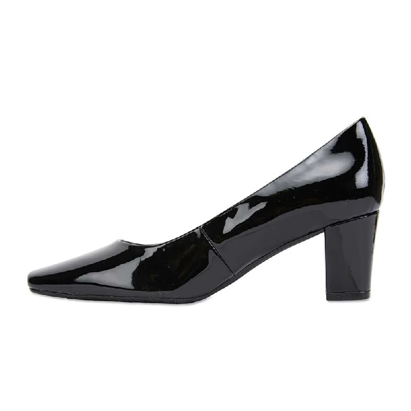 Nicole Heel in Black Patent